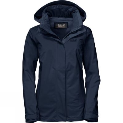 Chaquetas Jack Wolfskin Highland Mujer - Azul Marino - Chile GUP691084